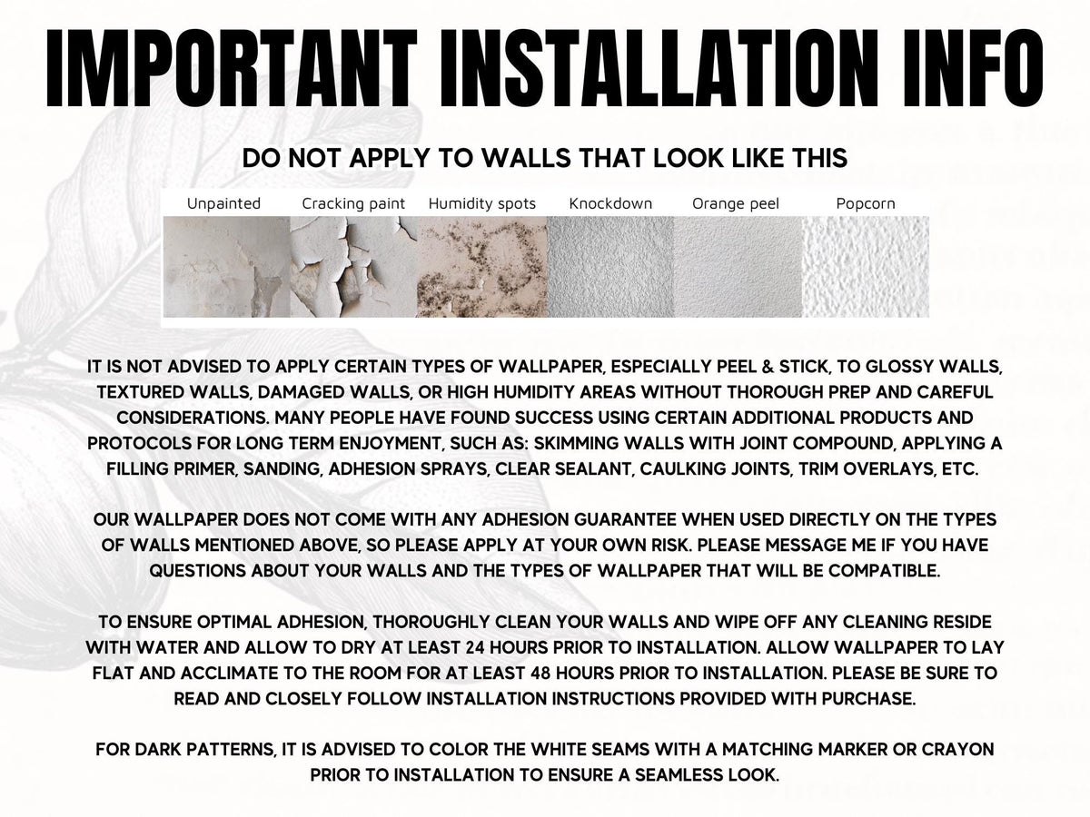 The image is a collage of four different wall textures, including unpainted, cracked paint, humidity spots, and popcorn.