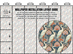 Maximalist Crane Peacock Wallpaper, Modern Art Deco Bird Accent Wall