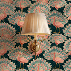 Peacock Maximalist Wallpaper - Fun Art Deco Bird Accent Wall