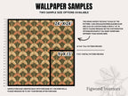 Retro Style Fan Wallpaper | Art Deco Pink Cream Green Accent Wall
